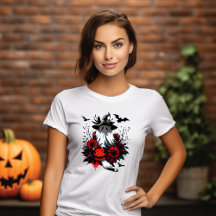 T-shirt met glanzend glanzend glimbeen