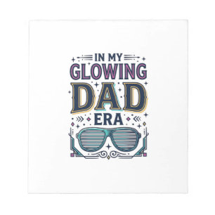 T-shirt met gloeiende retro neon zonnebril voor va notitieblok