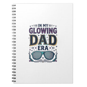 T-shirt met gloeiende vader tijdperk retro neon zo notitieboek