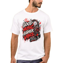 T-shirt met goede muziek en hogere vibes | Kleding