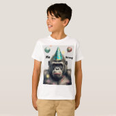 T-shirt met gorilla voor jongens (Voorkant volledig)
