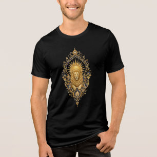 T-shirt met gouden leeuwenkam