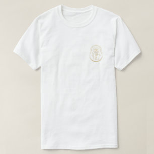 T-shirt met gouden logo