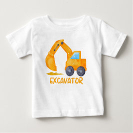 T-shirt met graafmachine voor kinderen