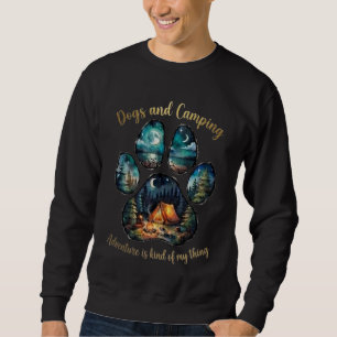 T-Shirt met grafische afbeelding van kamperende ho