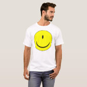 T-shirt met grappig gezicht met één oog (Voorkant volledig)