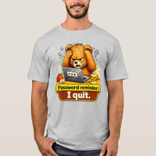 T-shirt met grappige teddybeer 'Wachtwoordherinner