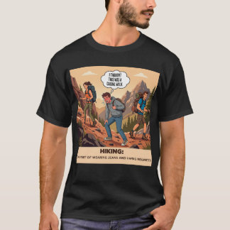 T-shirt met grappige tekst voor wandelaars met spi