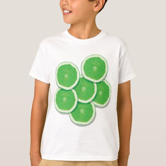 T-shirt met groene limoenfruit (Voorkant)