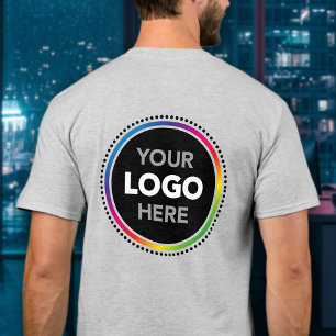 T-shirt met grote logo promo opdruk op de achterka