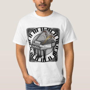 T-shirt met grote piano
