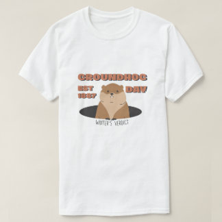 T-shirt met Groundhog Day | Retro EST 1887