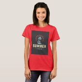 T-shirt met halve mouwen Summer Paradise Design (Voorkant volledig)