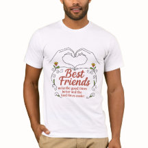 T-shirt met hart en handen voor beste vrienden