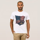 T-shirt met hart en vlag (Voorkant volledig)