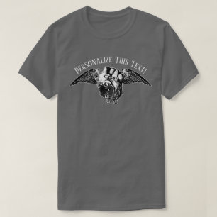 T-shirt met hart met sloten en vleugels