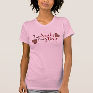 T-shirt met hartontwerp romantische tee