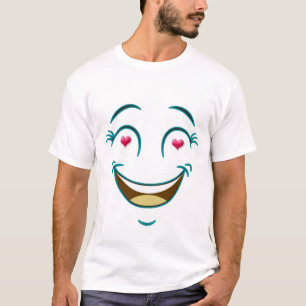 T-shirt met hartvormige ogen