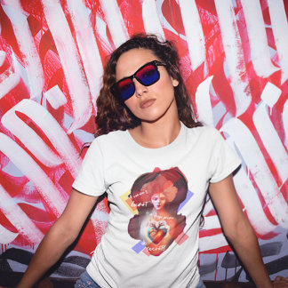 T-shirt met het hart van een vrouw