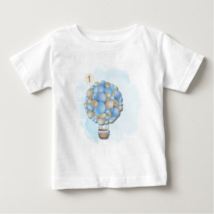 T-shirt met het thema hete luchtballon voor de 1e