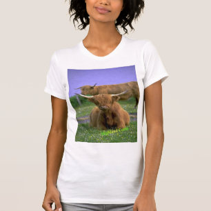 T-shirt met hoge vlag