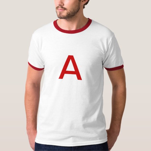 T-shirt met hoofdletter (Voorkant)