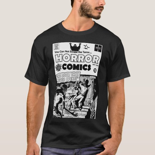 T-shirt met horror strips uit de jaren 60 (Voorkant)