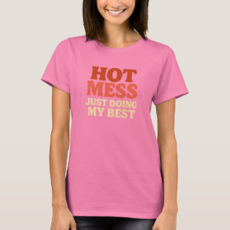 T-shirt met 'Hot Mess'-opdruk