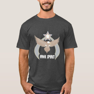 T-shirt met houtskoolprint Free Spirit Heather