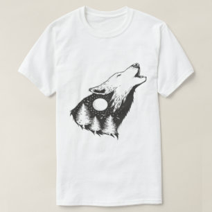 T-shirt met Howling Wolf Moon