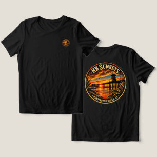 T-shirt met Huntington Beach Sunset