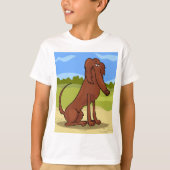 T-shirt met Ierse Setter- hond van zuiver ras (Voorkant)