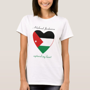 T-shirt met Jordaanse vlag hartje
