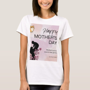 T-shirt met kat en moedersdag ontwerp