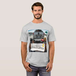 T-shirt met kauwgomwikkelgrappen voor tailgating