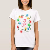 T-shirt met kerstverlichting (Voorkant)