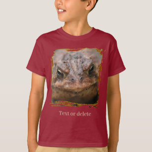 T-shirt met kikkergezicht van dichtbij op maat