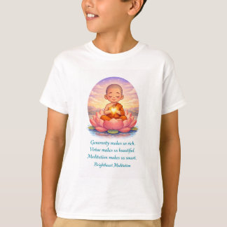 T-shirt met kind monnik