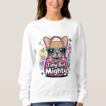 T-shirt met kleine maar moedige Chihuahua