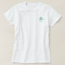 T-shirt met kleine minimale groene vlinder