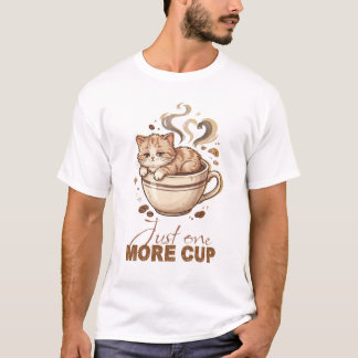 T-shirt met koffie en een knuffelkat
