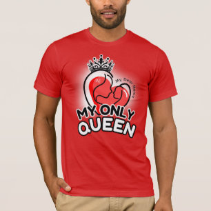 T-shirt met korte mouwen: Mijn enige koningin (roo