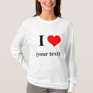 T-shirt met lange mouwen - Custom I heart (jouw te