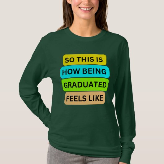 T-shirt met lange mouwen donkergroen SO_THIS_IS_HO (Voorkant)