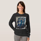 T-shirt met lange mouwen en blauwe vis (Voorkant volledig)
