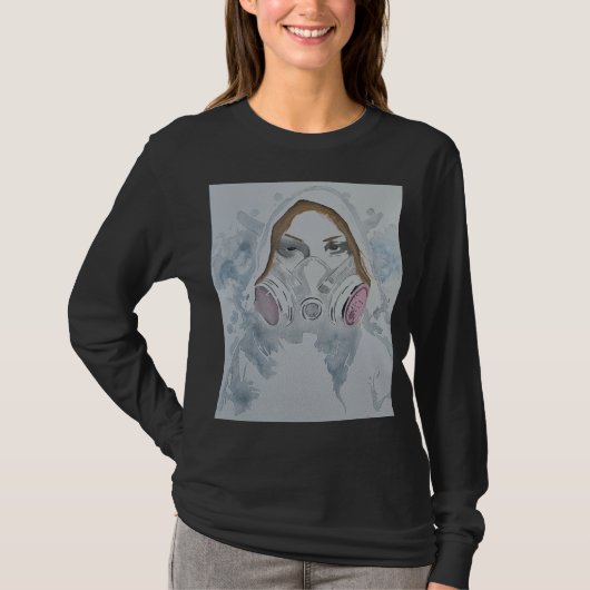 T-shirt met lange mouwen, niet-transparante kunst (Voorkant)
