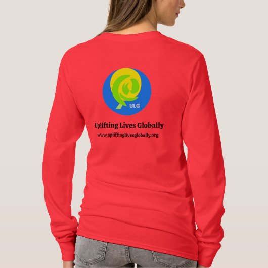 T-shirt met lange mouwen - Rood (Achterkant)