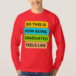 T-shirt met lange mouwen rood SO_THIS_IS_HOW_BEING