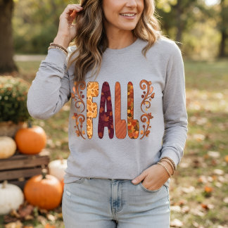 T-shirt met lange mouwen voor herfst, gedesdistres