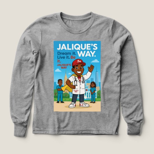 T-shirt met lange mouwen voor toekomstige dokter k (Voorkant)